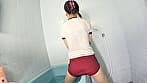 宮本さと美 ムチムチ美尻 神体育着 美少女やぽっちゃり娘らにピチピチ体育着を着せ、ハミパン、ムレムレワレメを毛穴まで見えるほどの超ドアップ接写！さらに尻コキ、着衣お漏らし放尿や体育着ぶっかけ等体育着好きに送る完全着衣フェチAV サンプル画像 9