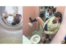 悪戯女子校生便器一杯の連続小便 サンプル画像 2