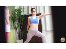 ヨガ教室 尿意我慢不可能お漏らし ～グレータイツに広がる恥汁～ サンプル画像 3