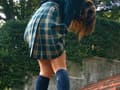 美麗な女子○生の夕焼け排尿 サンプル画像 10