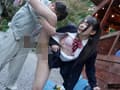 野ション女子○生連鎖開脚拘束おしっこ噴射3 サンプル画像 6