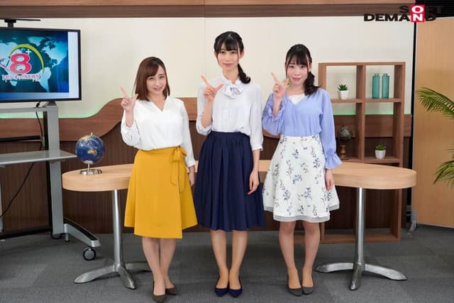 トビジオっ！NEWSプラス 業務中、ずっと痙攣・潮吹きっぱなし・失禁しても平然と原稿を読み上げる女子アナ サンプル画像 1