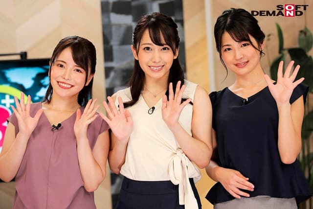 トビジオっ！EVENING NEWS 本番中、ずっと潮吹きっぱなし・失禁しても平然と原稿を読み上げる女子アナ サンプル画像 2