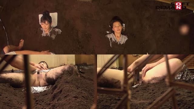 砂風呂に埋まって動けない拘束エステ 媚薬と熱気で火照ったカラダは感度10倍！すぐ隣にほかの客がいるのに何度も漏らしてイキまくり！さらに！マ●コの疼きが抑えきれず固定されたまま挿入を懇願！！ まりあ（22）花嫁修業 ゆみ（48）主婦 【配信限定で復刻】 サンプル画像 4
