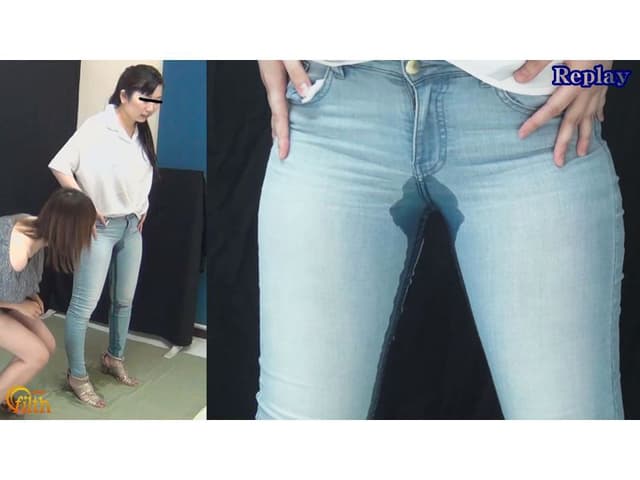おしっこガマン極限対決 ショートパンツ娘VSピッタリスキニ―女 お漏らし勝負 サンプル画像 3